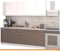 Кухня Кастанье Марта 2.2 (белый глянец/трюфель коричневый) картинка