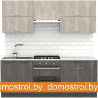 Кухня S-Company Клео крафт 2.1 (железный камень/бетонный камень) картинка