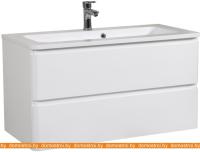 Тумба под умывальник Аква Родос Акцент 100 (белый, подвесная) картинка