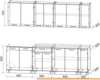 Кухня Интерлиния Мила Лайт 2.5 (дуб белый/дуб серый) картинка