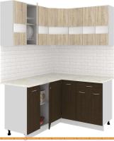 Кухня Кортекс-мебель Корнелия Экстра 1.5x1.4м (дуб сонома/венге/королевский опал) картинка