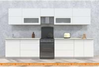 Кухня Интерлиния Мила Матте 3.6 Б (белый/белый/опал светлый) картинка