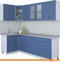 Кухня Интерлиния Мила Крафт 1.2x2.4 (дуб лазурный) картинка