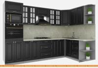 Кухня Интерлиния Мила Деко 1.68x3.0 правая (пепел-пепел-опал светлый) картинка