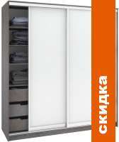 Шкаф-купе Кортекс-мебель Сенатор ШК12 Классика ДСП (береза/белый) картинка