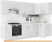 Кухня S-Company Клео глосc 1.2x2.8 правая (белый глянец/белый глянец) картинка