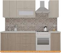 Кухня ВерсоМебель ВерсоЛайн 2-1.9 (крослайн латте/крослайн карамель) картинка