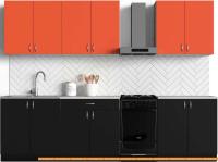 Кухня S-Company Клео колор 2.4 (черный/пламя) картинка