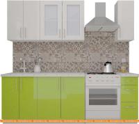 Кухня ВерсоМебель ВерсоЛайн 7-1.7 (белый 001/лайм яркий 026) картинка