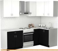 Кухня S-Company Клео лайт 1.2x1.8 правая (черный/белый) картинка
