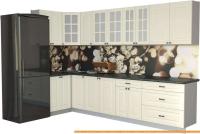 Кухня Интерлиния Мила Деко 1.2x3.2 (слоновая кость/кастилло темный) картинка