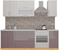 Кухня ВерсоМебель ВерсоЛайн 4-1.9 (белый/глициния) картинка