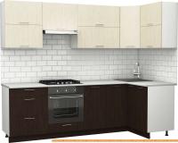 Кухня S-Company Клео крафт 1.2x2.6 правая (файнлайн мокка/файнлайн крем) картинка