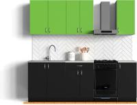 Кухня Сивирин-Компани Клео колор 1,8 (черный\зеленый) картинка