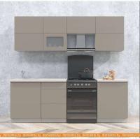 Кухня Интерлиния Мила Матте 2.3 Б (луна/луна/травертин серый) картинка