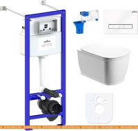 Унитаз Lavinia Boho Relfix Bell Pro Rimless 7 в 1 87050129 (белое стекло) картинка