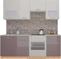 Кухня ВерсоМебель ЭкоЛайт-6 2.1 (белый/глициния) картинка