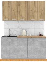 Кухня Интерлиния Мила Лайт 1.7-60 (дуб золотой-бетон-дуб бунратти) картинка