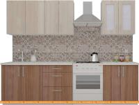 Кухня ВерсоМебель ВерсоЛайн 1-2.1 (ясень шимо светлый/ясень шимо темный) картинка
