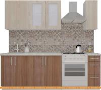 Кухня ВерсоМебель ВерсоЛайн 5-1.7 (ясень шимо светлый/ясень шимо темный) картинка