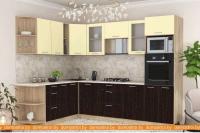 Кухня Интерлиния Мила 1.88x2.8 левая (ваниль-дуб венге-малага) картинка