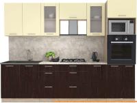 Кухня Интерлиния Мила 1.88x2.4 левая (ваниль-дуб венге-малага) картинка