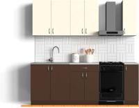 Кухня Сивирин-Компани Клео колор 1,7 (темно коричневый\ваниль) картинка