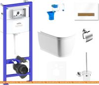 Унитаз Lavinia Boho Relfix Bell Pro Rimless 9 в 1 75110281 (белый стекло) картинка