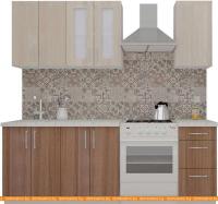 Кухня ВерсоМебель ВерсоЛайн 1-1.6 (ясень шимо светлый/ясень шимо темный) картинка