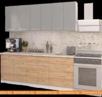 Кухня Кастанье Марта 2.0 (серый камень/дуб крафт золотой матовый) картинка