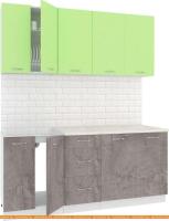 Кухня Кортекс-мебель Корнелия Лира 1.6м (зеленый/оникс/марсель) картинка