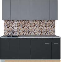 Кухня Интерлиния Мила Лайт 2.0-60 (серебро/антрацит) картинка