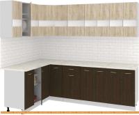 Кухня Кортекс-мебель Корнелия Экстра 1.5x2.5м (дуб сонома/венге/королевский опал) картинка