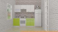 Кухня ВерсоМебель ЭкоЛайт-6 2.0 (белый/лайм яркий) картинка