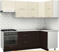 Кухня S-Company Клео крафт 1.2x2.3 правая (файнлайн мокка/файнлайн крем) картинка