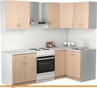 Кухня S-Company Клео лайт 1.2x1.7 правая (дуб молочный/дуб молочный) картинка