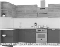 Кухня Интермебель Микс Топ-16 2.1x1.6м левая (белый премиум-дуб крафт зол-венато) картинка