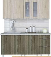 Кухня Интерлиния Арт Мила 18 (дуб сонома светлый/темный) картинка