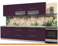 Кухня Интерлиния Мила Пластик 2.7 В (слива глянец-опал светлый) картинка