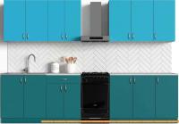 Кухня S-Company Клео колор 2.6 (океан/мраморный синий) картинка