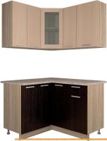 Кухня Интерлиния Мила 12x13 (дуб молочный/дуб венге) картинка