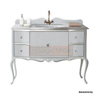 Тумба BelBagno ROCOCO Classico 120 белая глянцевый, исполнение ручек хром картинка
