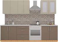 Кухня ВерсоМебель ВерсоЛайн 1-2.2 (бежевый/латте) картинка
