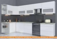 Кухня Интерлиния Мила Матте 1.5x3.5 Б правая (белый-белый-опал светлый) картинка