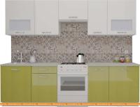 Кухня ВерсоМебель ЭкоЛайт-6 2.9 (белый/оливковый) картинка
