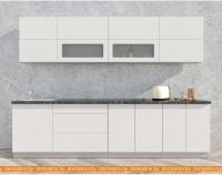 Кухня Интерлиния Мила Матте 2.9 А (белый/белый/кастилло темный) картинка