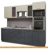 Кухня Интерлиния Мила Gloss 2.5 (ваниль-асфальт) картинка