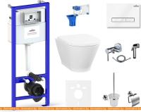 Унитаз Lavinia Boho Relfix Elegant Rimless 10 в 1 75110805 (белое стекло) картинка