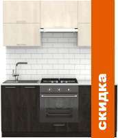 Кухня S-Company Клео крафт 1.8 (угольный камень/шелковый камень) картинка
