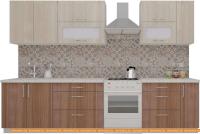 Кухня ВерсоМебель ВерсоЛайн 2-2.5 (ясень шимо светлый/ясень шимо темный) картинка